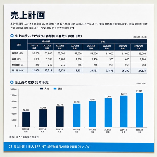 納品物サンプル: 売上計画